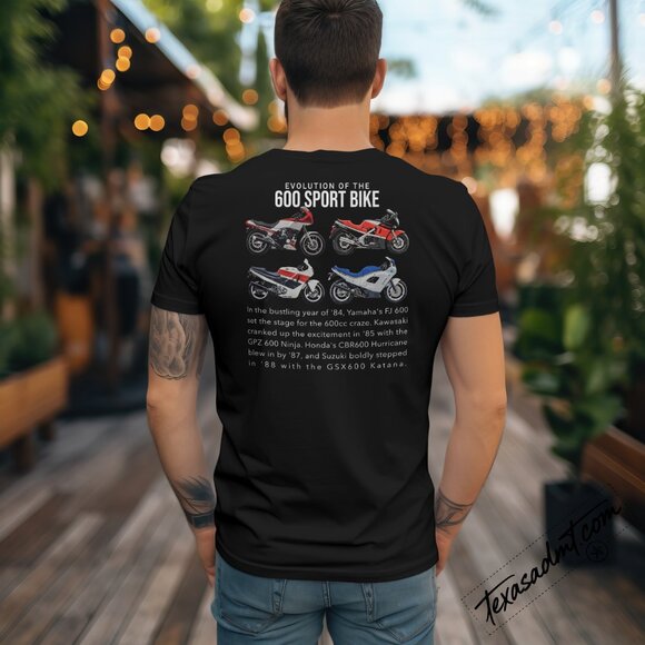 600 Sportbike Evolution Tee: Yamaha, Suzuki, Kawasaki, Honda - Picture 3 of 3